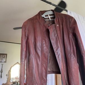 Free people shade leather jacket
